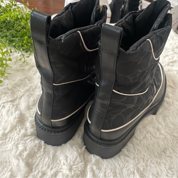 COACH Leona Monogram Nylon Ankle Boots - Picture 12 of 16